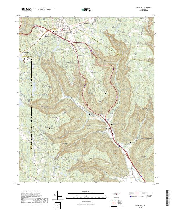 USGS Topographic Map – Monteagle