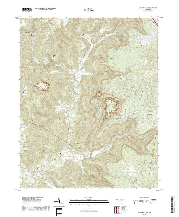 USGS Topographic Map – Monterey Lake