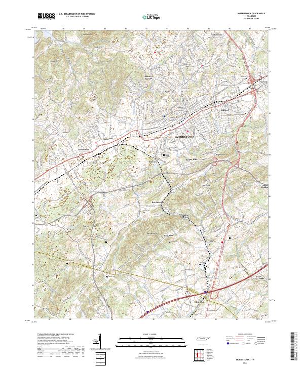 USGS Topographic Map – Morristown