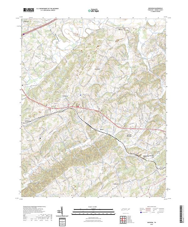 USGS Topographic Map – Mosheim