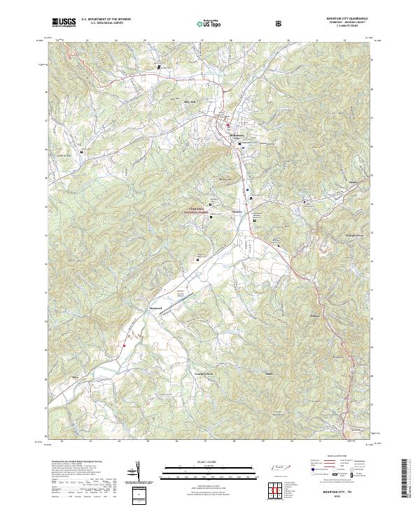 USGS Topographic Map – Mountain City