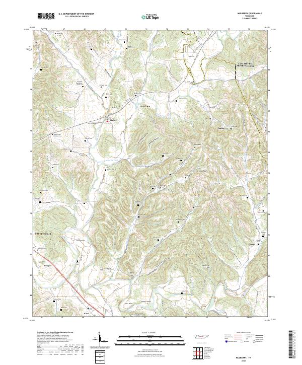 USGS Topographic Map – Mulberry