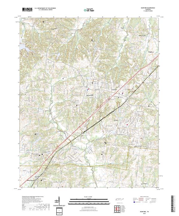 USGS Topographic Map – Munford