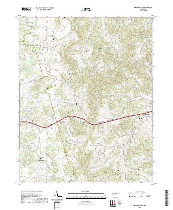 USGS Topographic Map – New Middleton