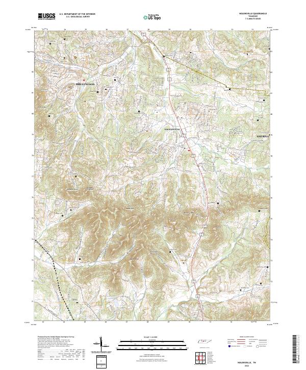 USGS Topographic Map – Nolensville