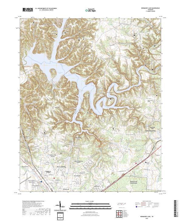 USGS Topographic Map – Normandy Lake