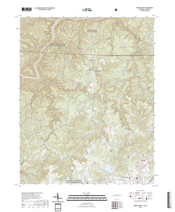 USGS Topographic Map – Oneida North