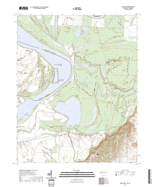 USGS Topographic Map – Open Lake
