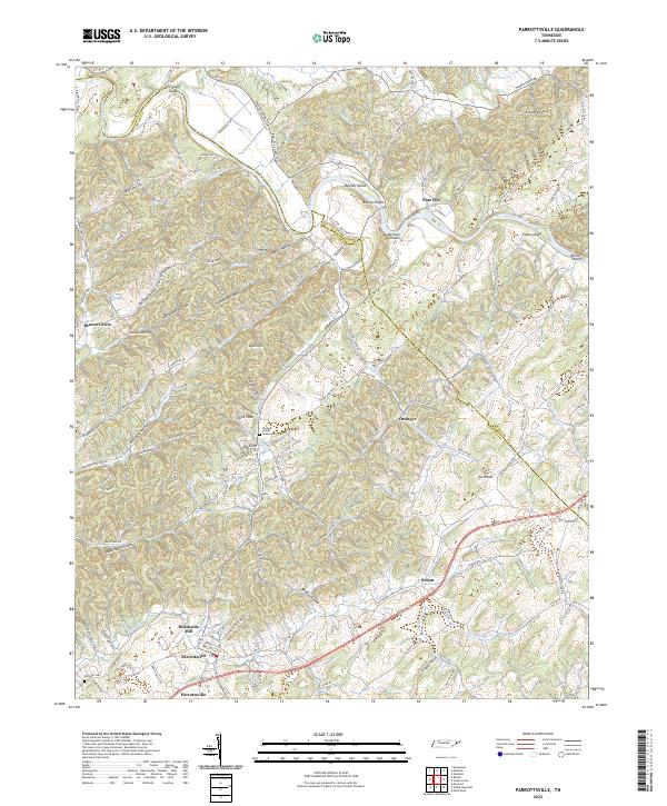 USGS Topographic Map – Parrottsville