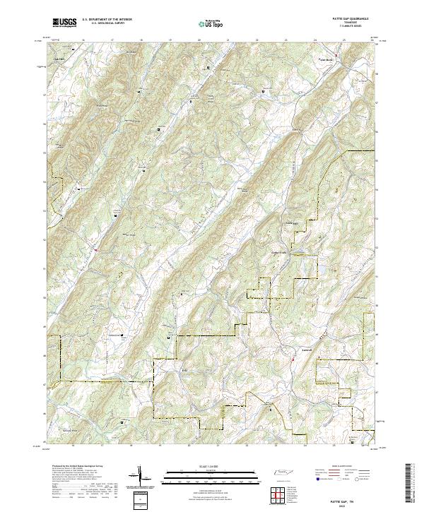 USGS Topographic Map – Pattie Gap