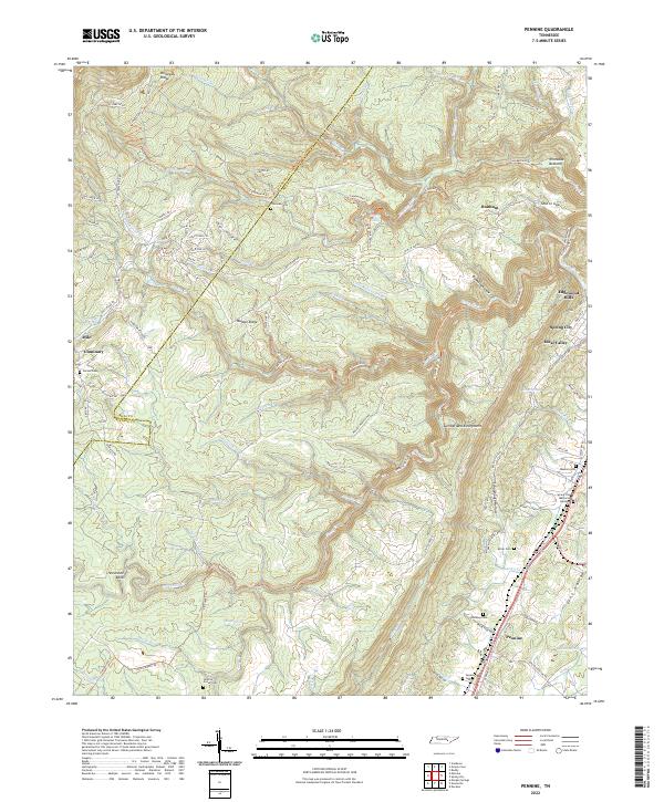 USGS Topographic Map – Pennine