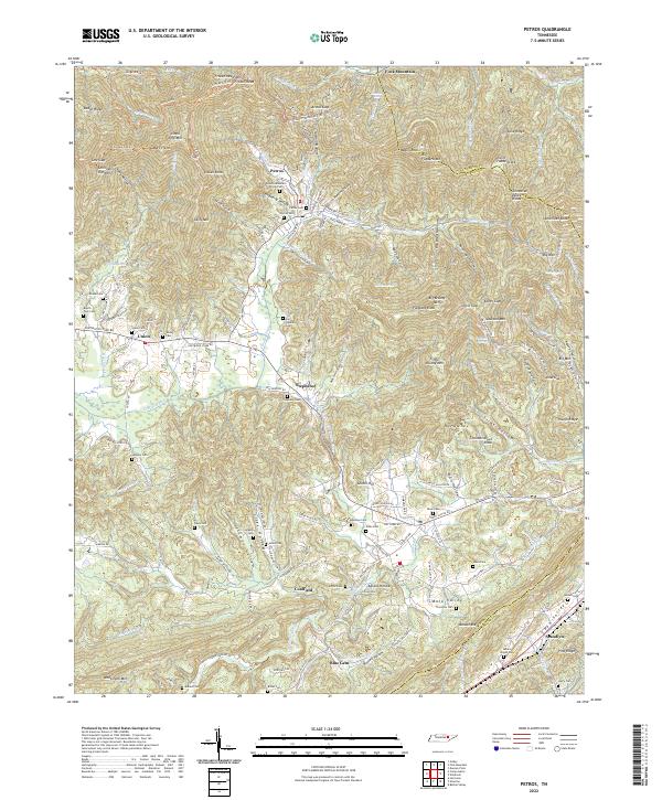 USGS Topographic Map – Petros