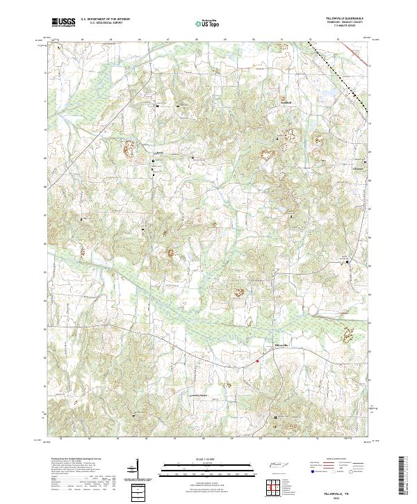 USGS Topographic Map – Pillowville