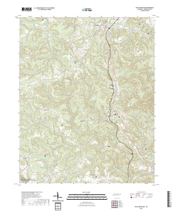 USGS Topographic Map – Pilot Mountain