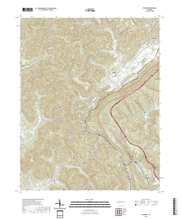 USGS Topographic Map – Pioneer