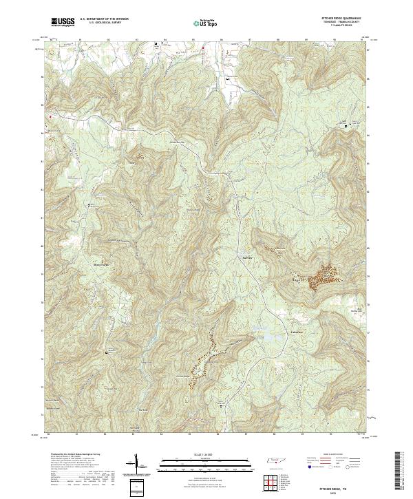 USGS Topographic Map – Pitcher Ridge