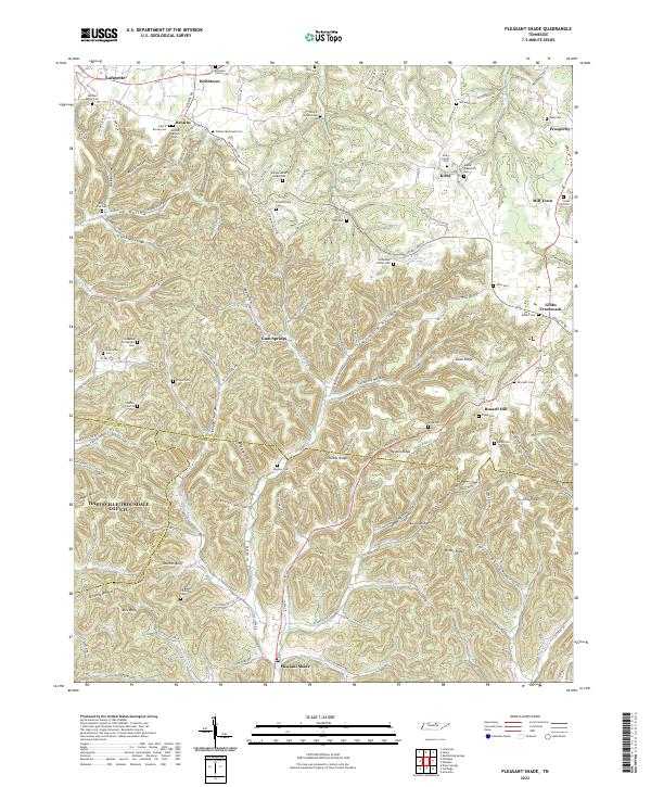 USGS Topographic Map – Pleasant Shade