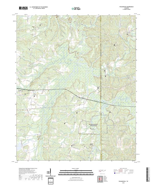 USGS Topographic Map – Pocahontas