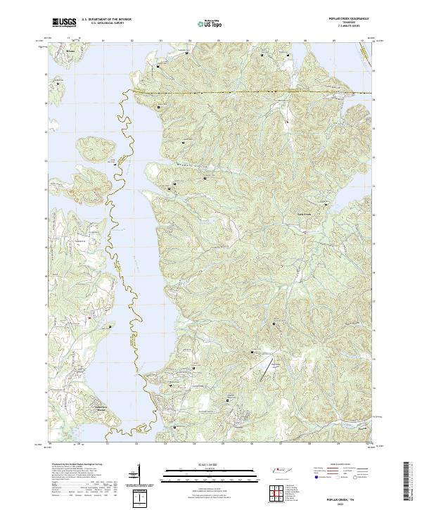 USGS Topographic Map – Poplar Creek