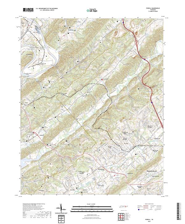 USGS Topographic Map – Powell