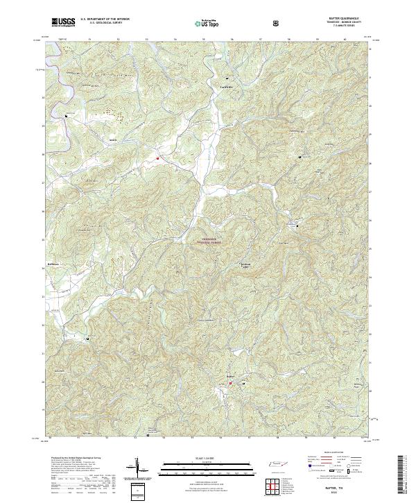 USGS Topographic Map – Rafter