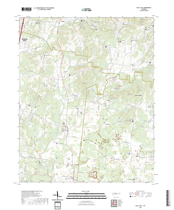 USGS Topographic Map – Rally Hill
