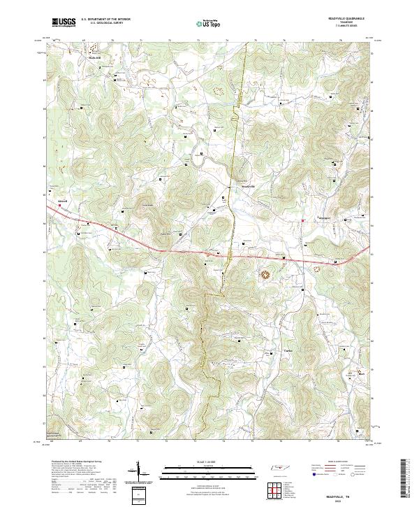 USGS Topographic Map – Readyville
