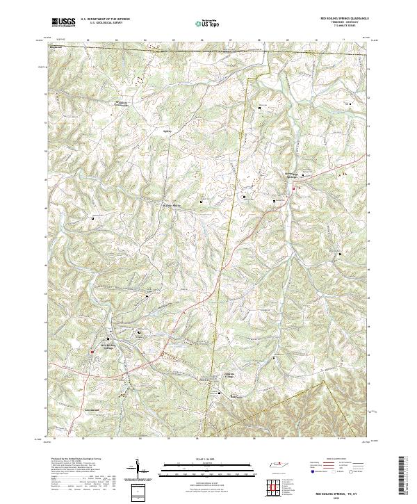 USGS Topographic Map – Red Boiling Springs