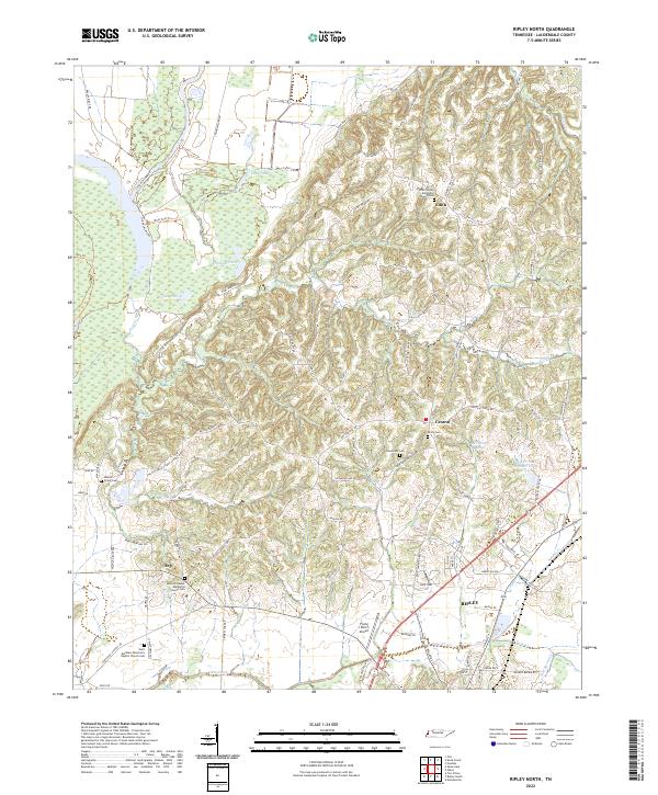 USGS Topographic Map – Ripley North
