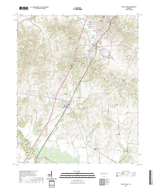 USGS Topographic Map – Ripley South