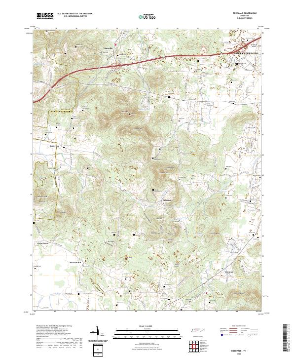 USGS Topographic Map – Rockvale