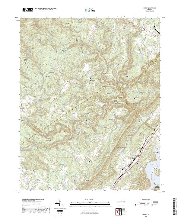 USGS Topographic Map – Roddy