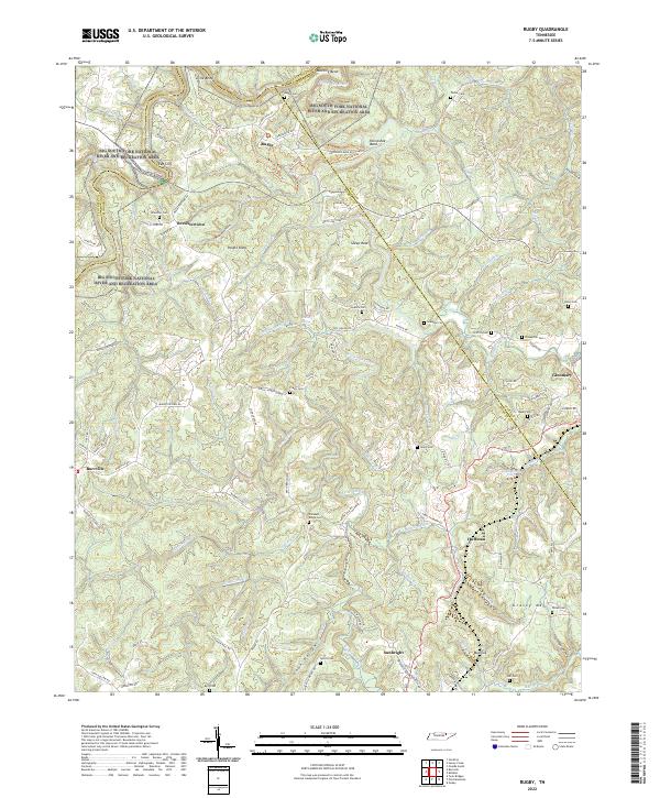 USGS Topographic Map – Rugby