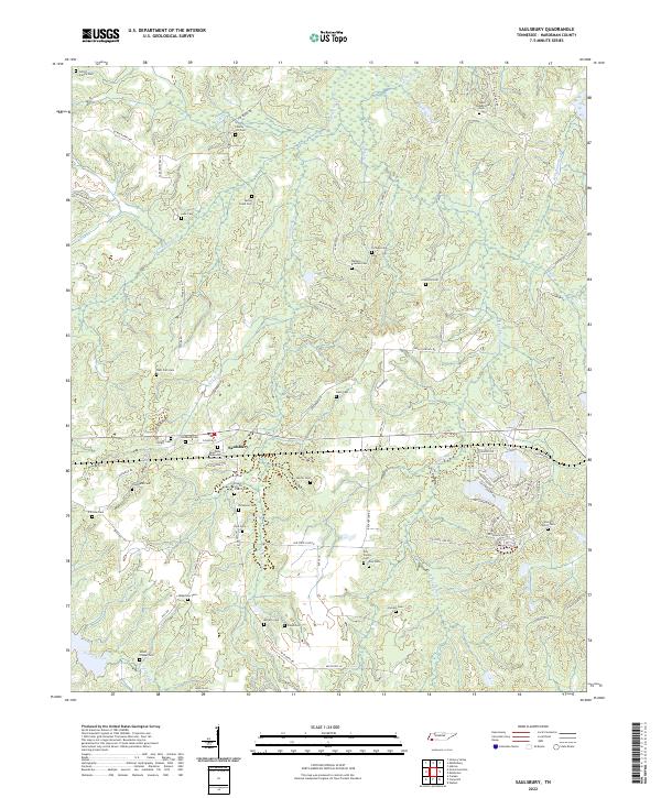 USGS Topographic Map – Saulsbury
