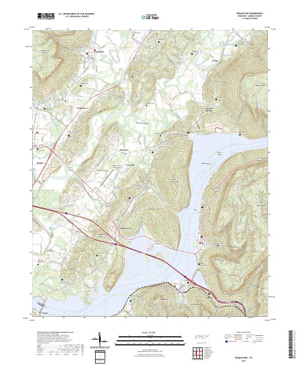 USGS Topographic Map – Sequatchie