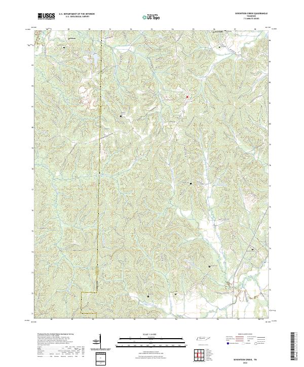 USGS Topographic Map – Seventeen Creek