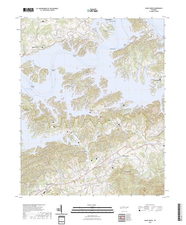 USGS Topographic Map – Shady Grove