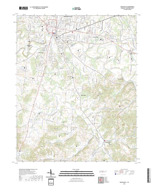 USGS Topographic Map – Shelbyville