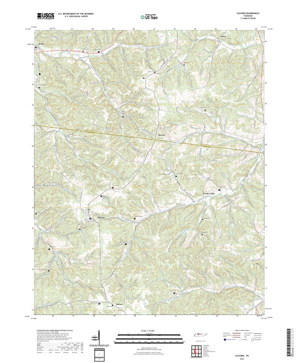 USGS Topographic Map – Slayden