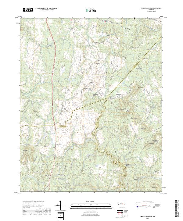 USGS Topographic Map – Smartt Mountain