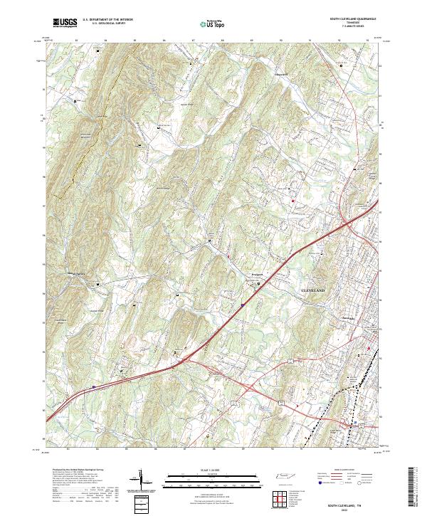 USGS Topographic Map – South Cleveland