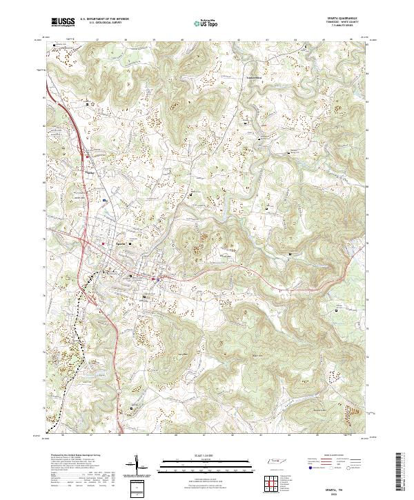 USGS Topographic Map – Sparta