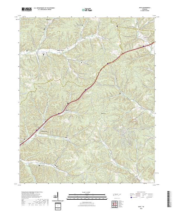 USGS Topographic Map – Spot