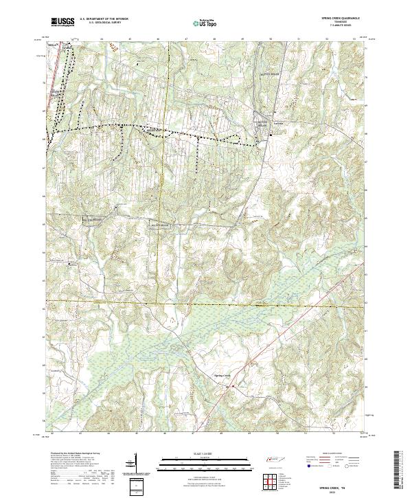 USGS Topographic Map – Spring Creek