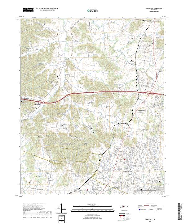 USGS Topographic Map – Spring Hill
