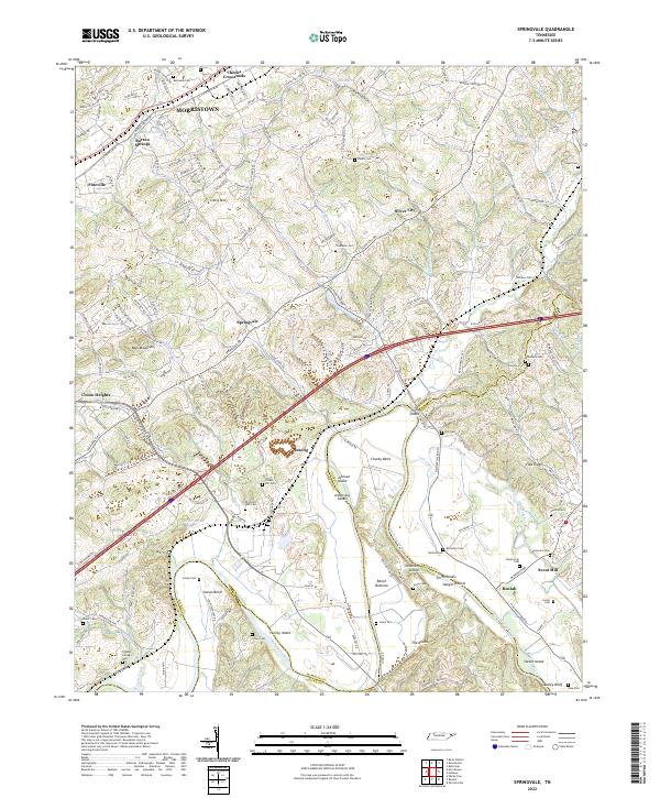 USGS Topographic Map – Springvale