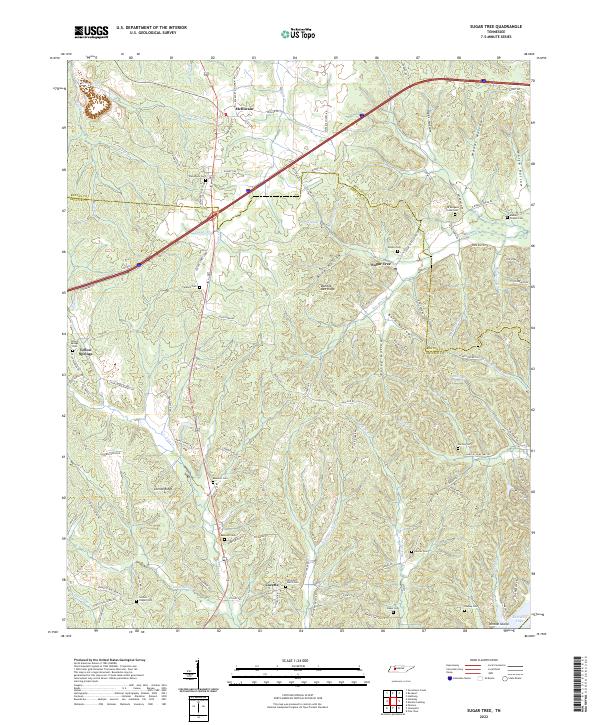 USGS Topographic Map – Sugar Tree