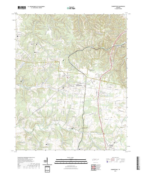 USGS Topographic Map – Summertown
