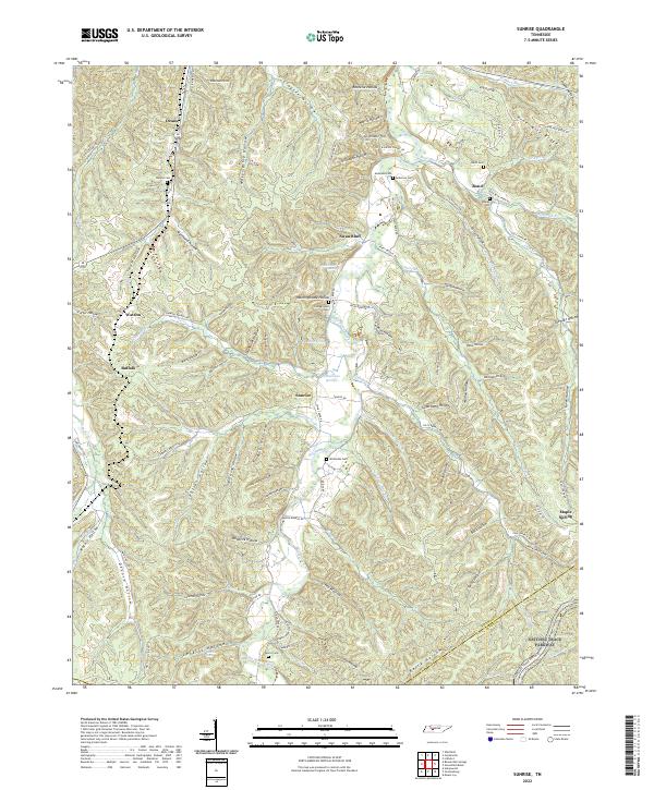 USGS Topographic Map – Sunrise