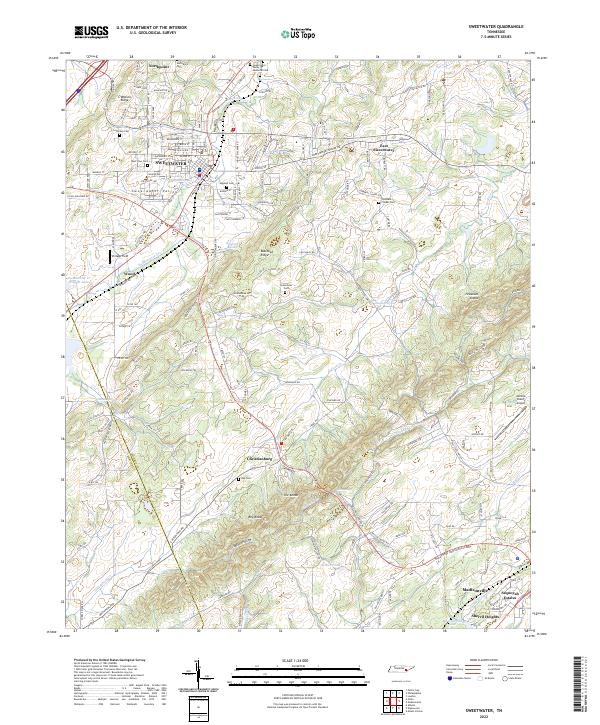 USGS Topographic Map – Sweetwater